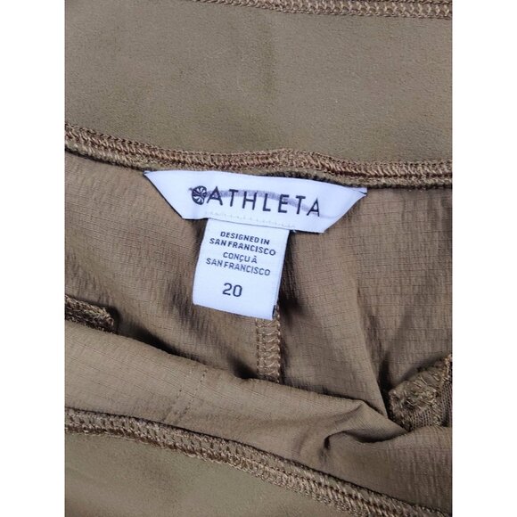 Athleta Women's Olive Green Shorts  Size 20 - Picture 3 of 4